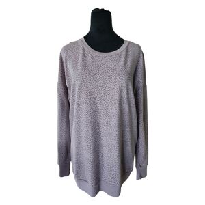 Mondetta Pink Lepard Print Sweatshirt - Size Large